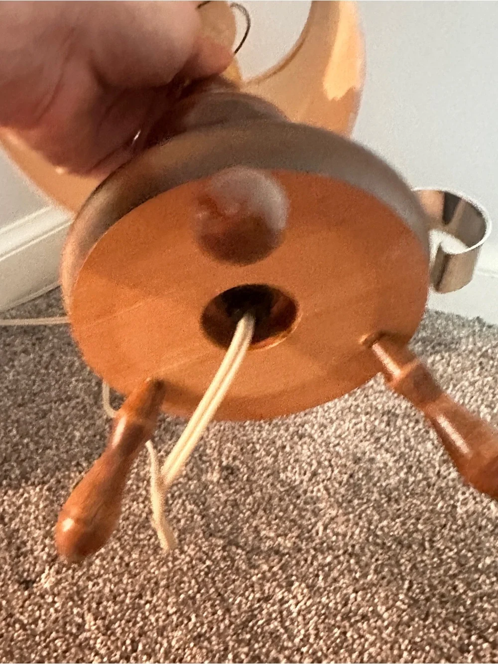 Vintage wood lamp nautical style 15”